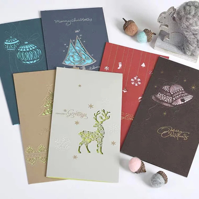 Luxus glückliche Feiertage Weihnachten Danke Geschenk Karten Set DIY Grußkarte Custom Printing